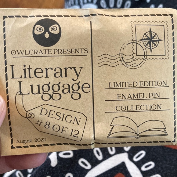Owlcrate original pin literary luggage series design 8 of 12 - Picture 1 of 3